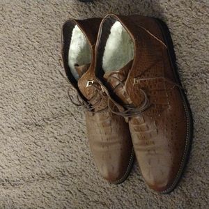 Brown snake-skin Boots